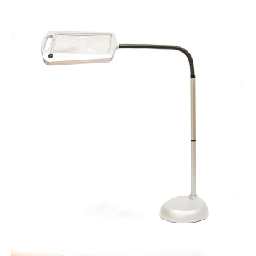 Lámpara de lectura LED con lupa de dermatología de página completa 3X